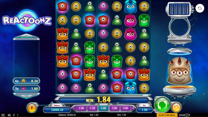 reactoonz grid style pokie reel