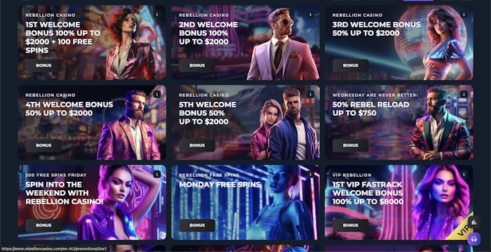 rebellion casino deposit bonuses