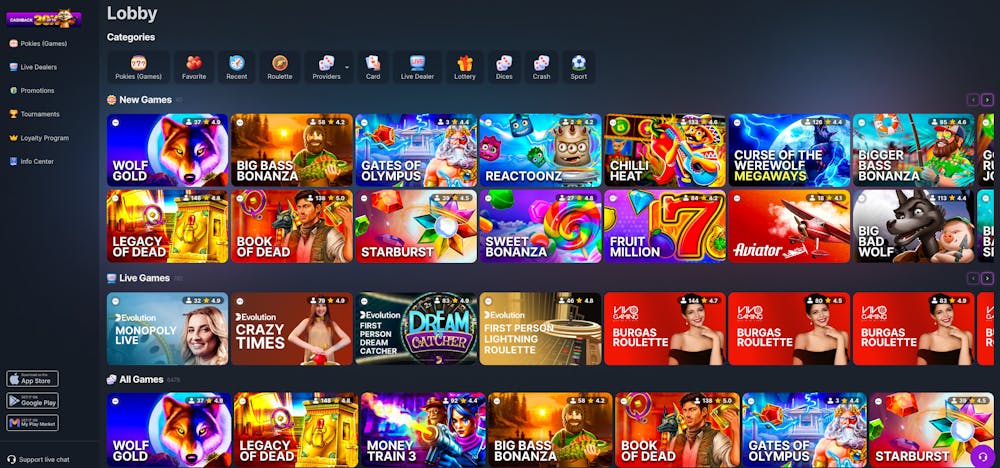 rich prize casino games