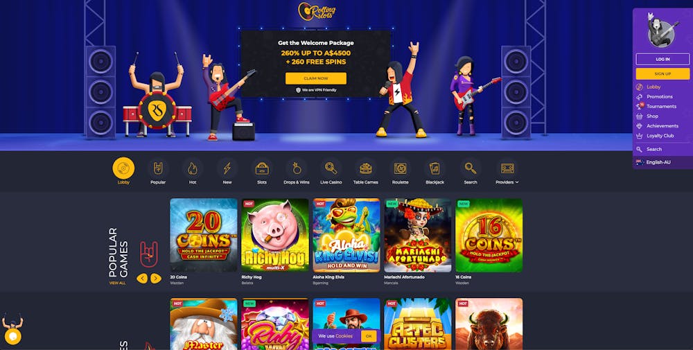 rolling slots casino home page