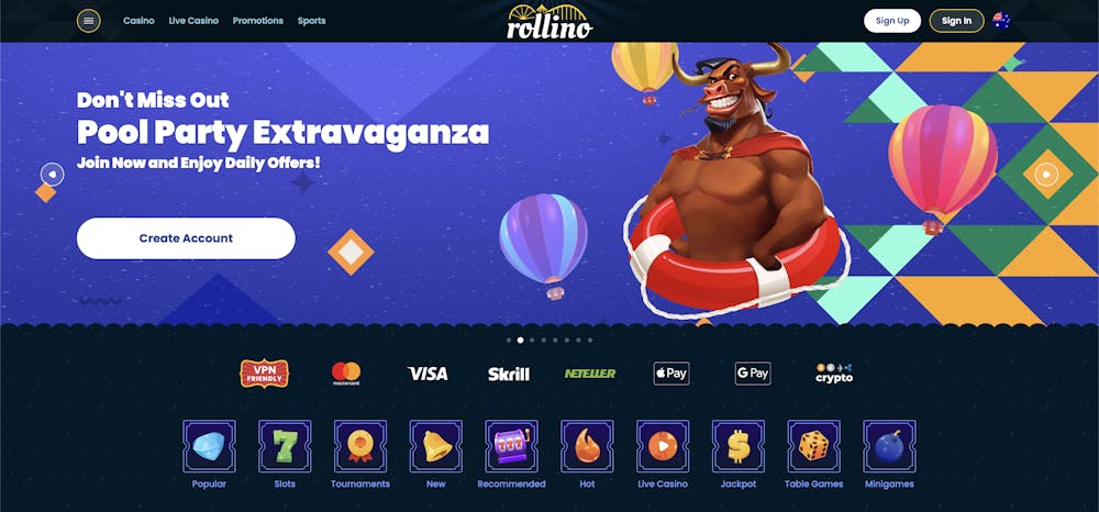 rollino casino home page