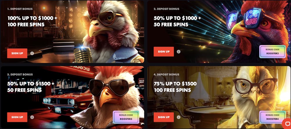 roosterbet welcome bonus