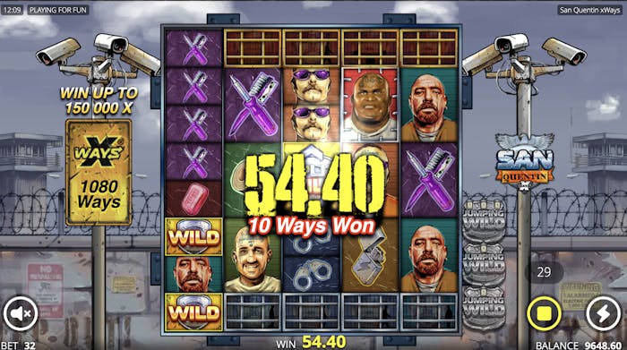 san quentin slot paylines