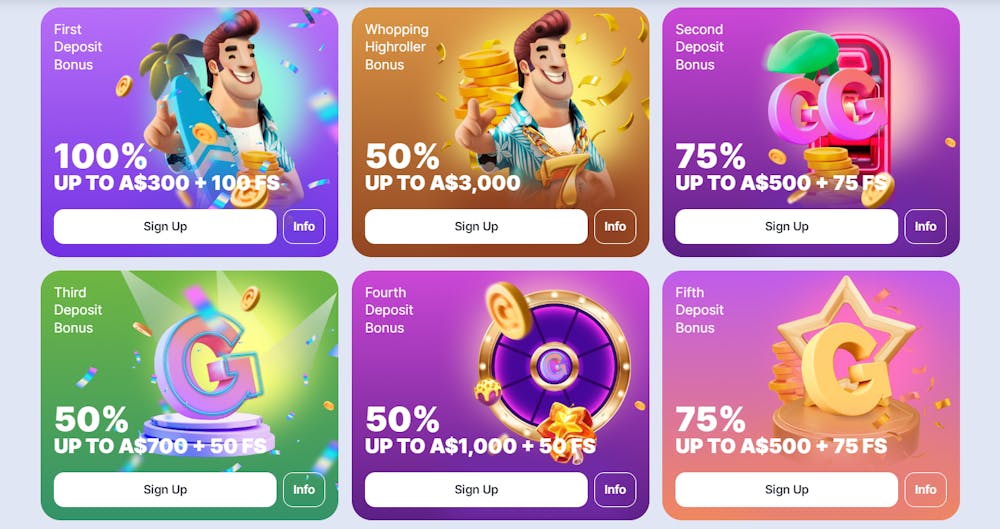 Goodman Casino welcome bonus