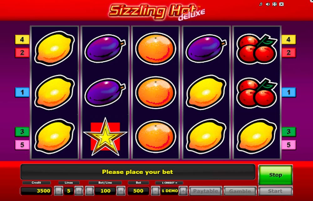 sizzling hot deluxe slot