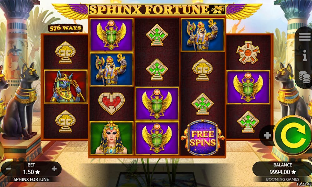 hold and spin in pokies sphynx fortune