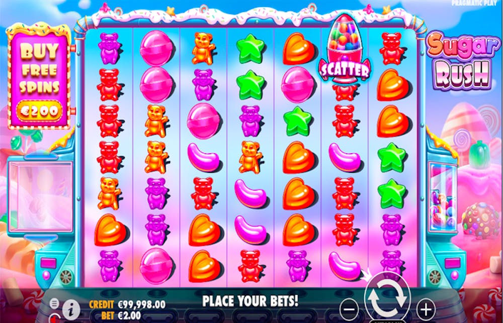 Sugar Rush Slot: Paylines, Symbols, RTP &#038; Free Play logo