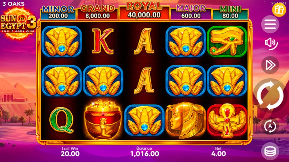 sun of egypt slot reels