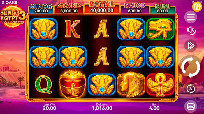 sun of egypt slot reels
