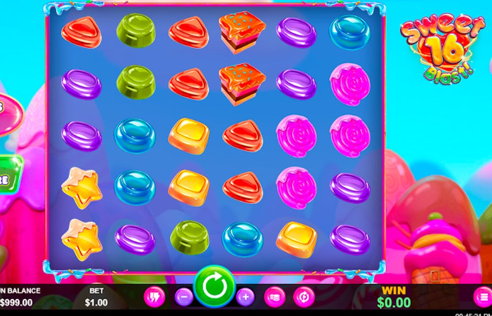 Sweet 16 Blast Slot: Paylines, Symbols, RTP & Free Play logo