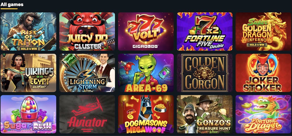 the all casino games section at campeonbet casino with famous titles