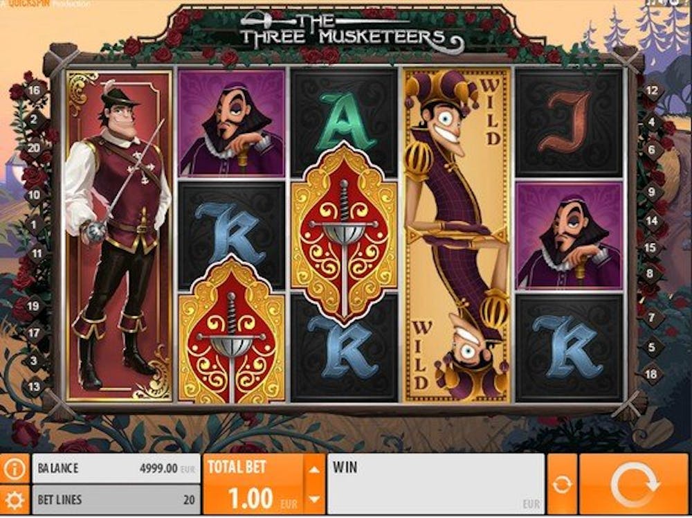 Three Musketeers Pokie Stacked Wilds