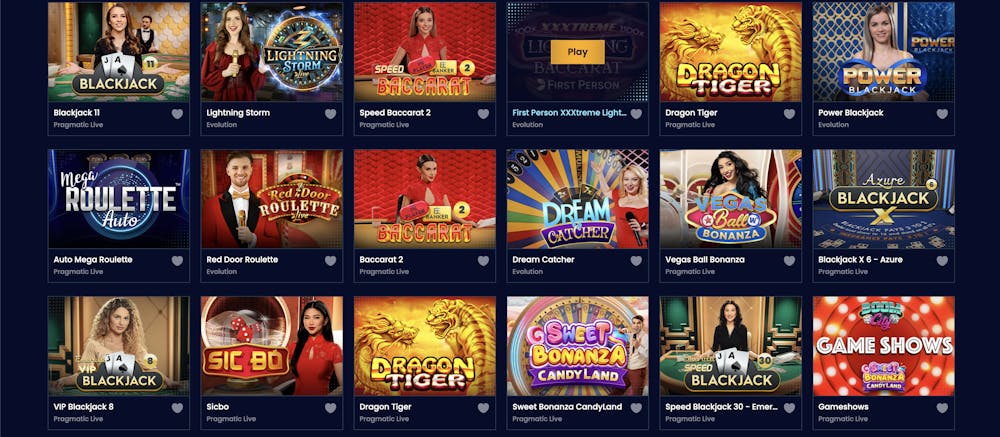 trino casino live games