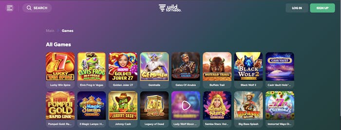 wild tornado casino games