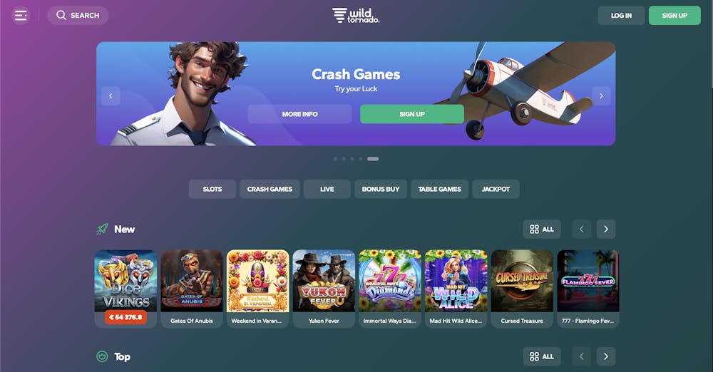 wildtornado casino home page