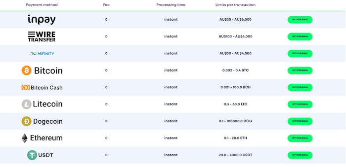 withdrawal casino rocket