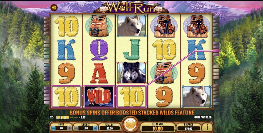 wolf run slot paylines