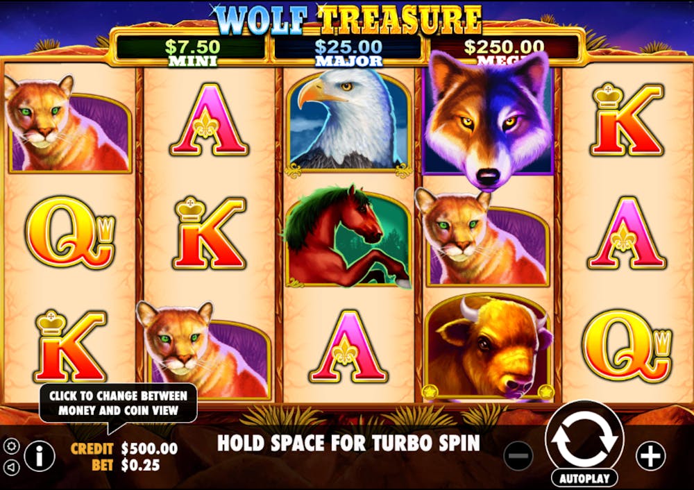 wolf treasure slot game